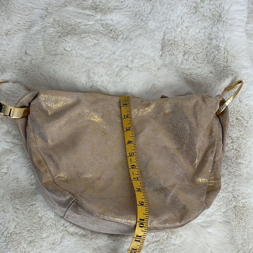 Bracelet hobo bag, BCBGirl gold vegan faux leather gold boho bag - Picture 14 of 16